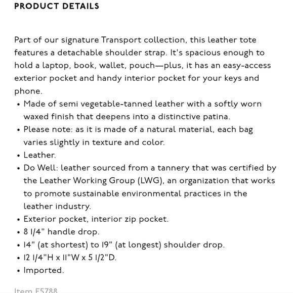 Madewell Medium Transport Tote In Cognac - Picture 7 of 8